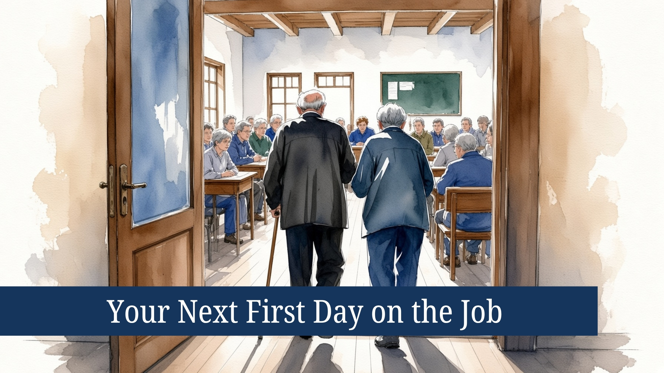 ACC September First Day Blog Elderly couple enters a room full of other older adults